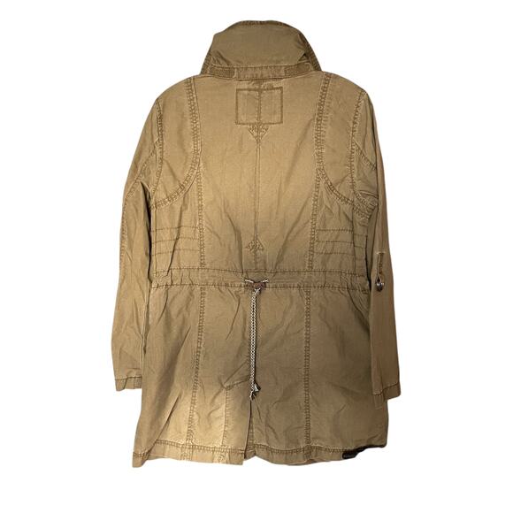 Eddie Bauer Khaki Utility Jacket Sz Petite Small - Picture 2 of 9